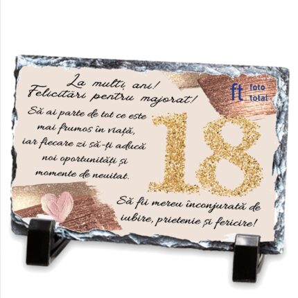 Placa decorativa Cadou pentru Majorat, ardezie, 15x20 cm