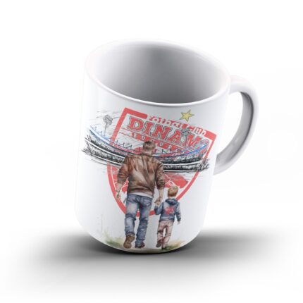 Cana suporter Tata si Fiu Dinamo Bucuresti, fotbal, suporter, alba, 330 ml
