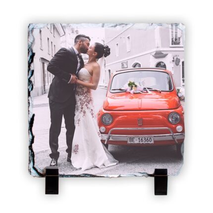 Placa din roca de ardezie personalizata cu poza ta 15 x 15 cm #72, Toto Print