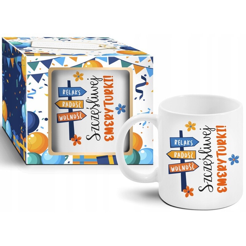 Cana personalizata BGtech, "Szczesliwej emeryturki", 300ml