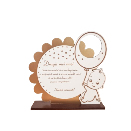 Trofeul Decorativ pentru Nasii de Botez: O Amintire de Neuitat de la CreativArt