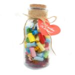 Borcan handmade personalizat,100 motive - Te iubesc, flori parfumate, multicolor, 25cm