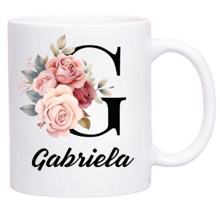 Cana ceramica, personalizata cu nume si trasaturi de personalitate, Gabriela, 330 ml