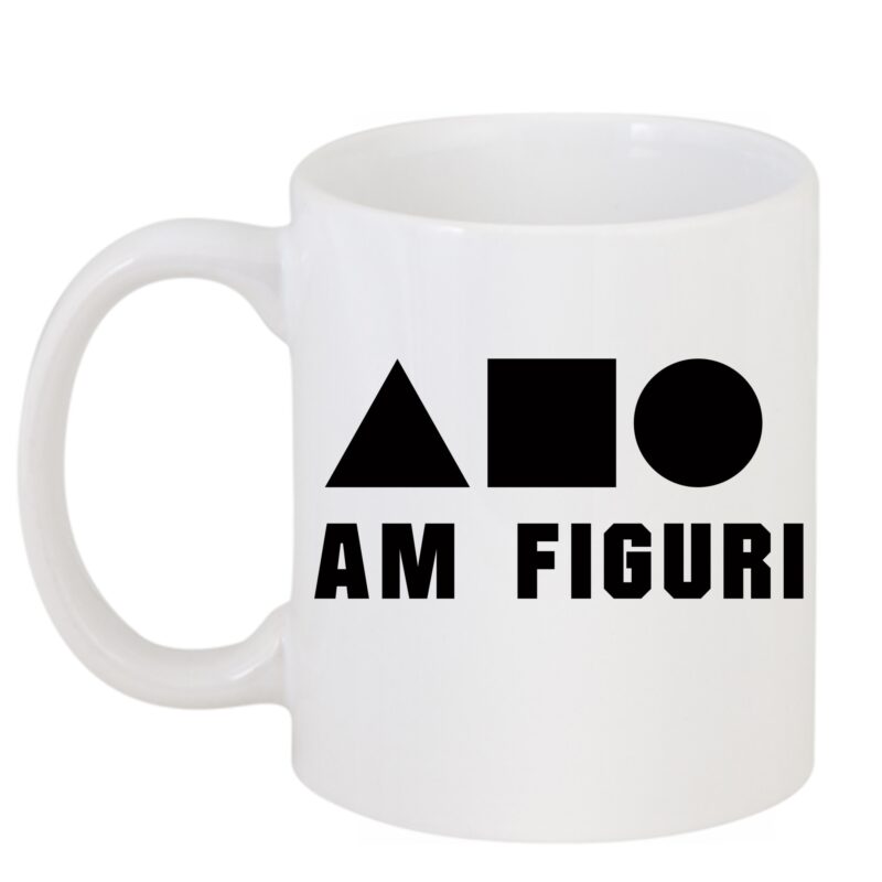 Cana personalizata cu mesaj "am figuri" 300 ml