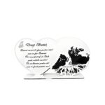 Decoratiune blank inima copacul vietii, personalizata cu mesaj standard pentru bunici, gravat laser "Dragi Bunici...", baza cu suport din lemn, Alb, 30X16cm
