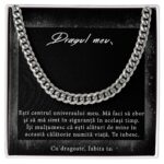 Lant din Otel Inoxidabil, Joystos, L - 60 cm, Cu card personalizat In Cutie Eleganta, Totul Ambalat cu Grija in Hartie de Matase, Ideal Pentru Iubit sau Sot