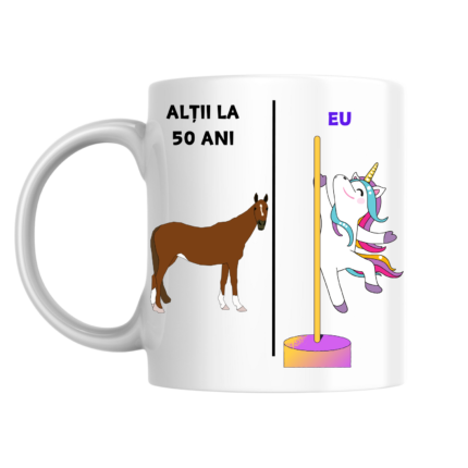 Cana personalizata - Altii la 50 ani - eu!, alba, 330 ml