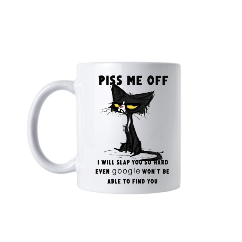 Cana personalizata alba "Piss me off" 330ml
