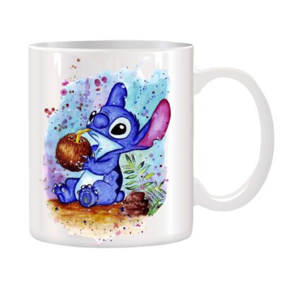 Cana ceramica personalizata cu Lilo & Stitch, Disney+, Stickers Factory, 330 ml