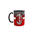 Cana neagra gift shop personalizata cu mesaj, ac milan, din ceramica, 330ml