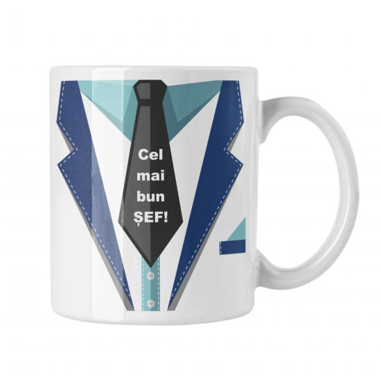 Cana personalizata "Cel mai bun Sef", 330 ml