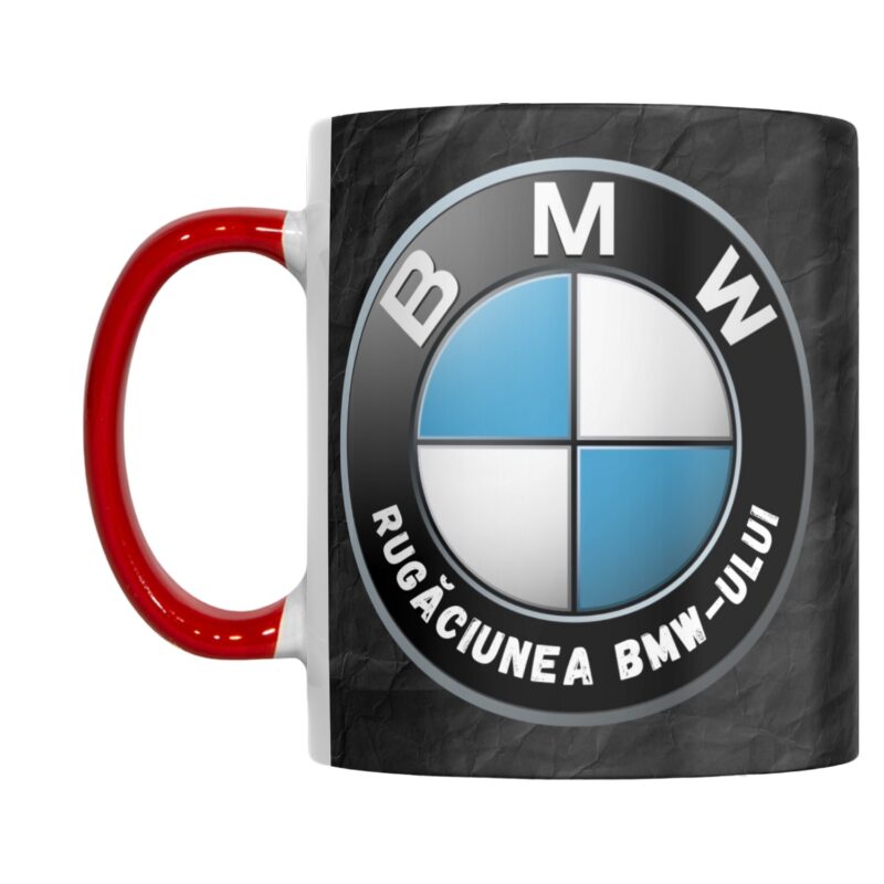 Cana personalizata -Rugaciunea BMW-ului, rosie, 330 ml