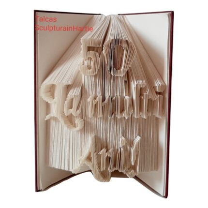 Carte Sculptata- 50 La multi ani, Visiniu, 20x15 cm