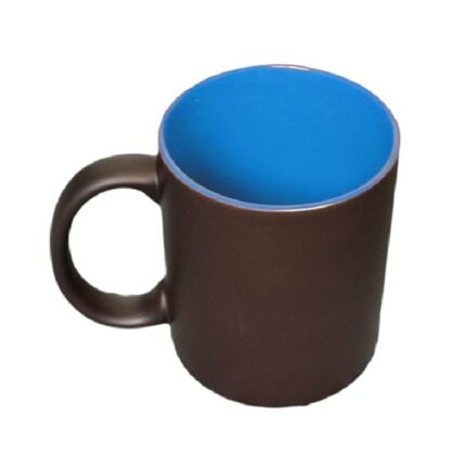 Cana personalizata termosensibila cu fotografie sau mesaj, interior albastru 330 ml