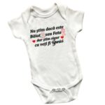 Body bebe cu mesajul ''Nu stim sigur daca este baiat sau fata, dar stim sigur ca veti fi bunici'' alb, 100% bumbac, 0-3 luni