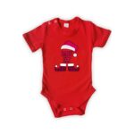 Body de Craciun pentru bebelusi Tralala Baby Elf Elfs Family 1, Rosu, L - 74 (9-12 luni)
