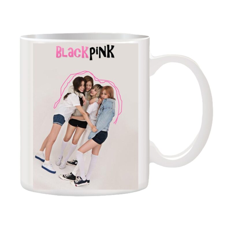 Cana ceramica personalizata cu imagine trupa BLACKPINK, Girl group, multicolor, Stickers Factory, 330 ml