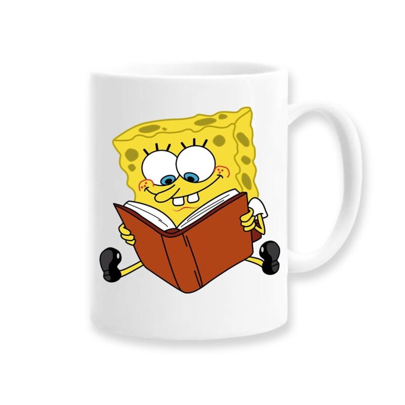 Cana personalizata sponge bob, Betaprint, 330ml, alba, ceramica