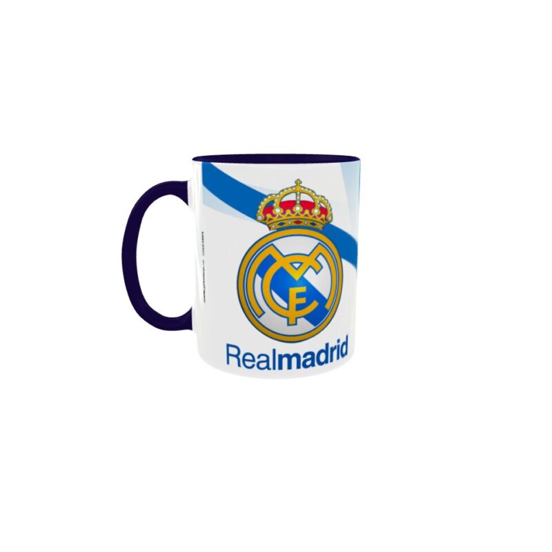 Cana albastra gift shop personalizata cu mesaj, real madrid, din ceramica, 330ml