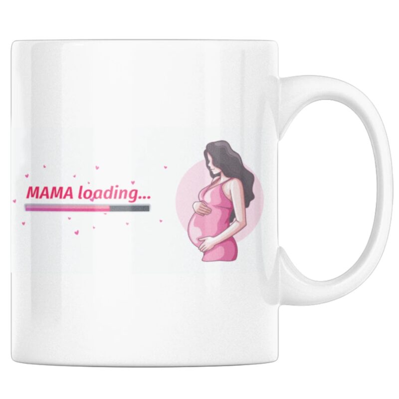 Cana personalizata ceramica alba "Cadou pentru o viitoare mamica", 330 ml