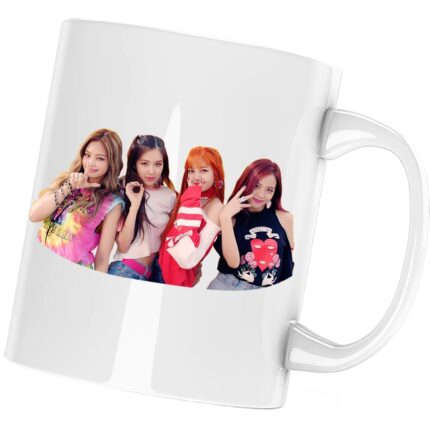 Cana personalizata ceramica alba "Blackpink K Pop Album As If It's Your Last", 330 ml