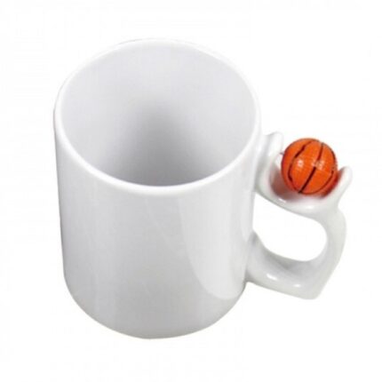 Cana personalizata alba cu toarta minge baschet, 300 ml, Pop Radu Daniel II