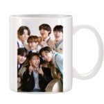Cana ceramica personalizata "BTS Bangtan Boys Crew Formatie", Stickers Factory, 330 ml