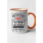 Cana personalizata cu imprimeu Absolvire 2023 elev premium, Ceramica, 330 ml, Maner si interior Portocaliu
