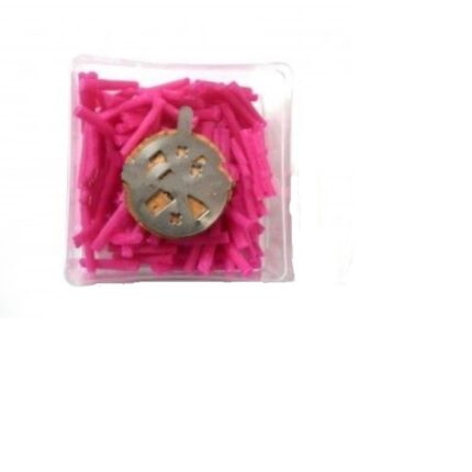 Set 90 fitile rosii cu pluta si suport candela