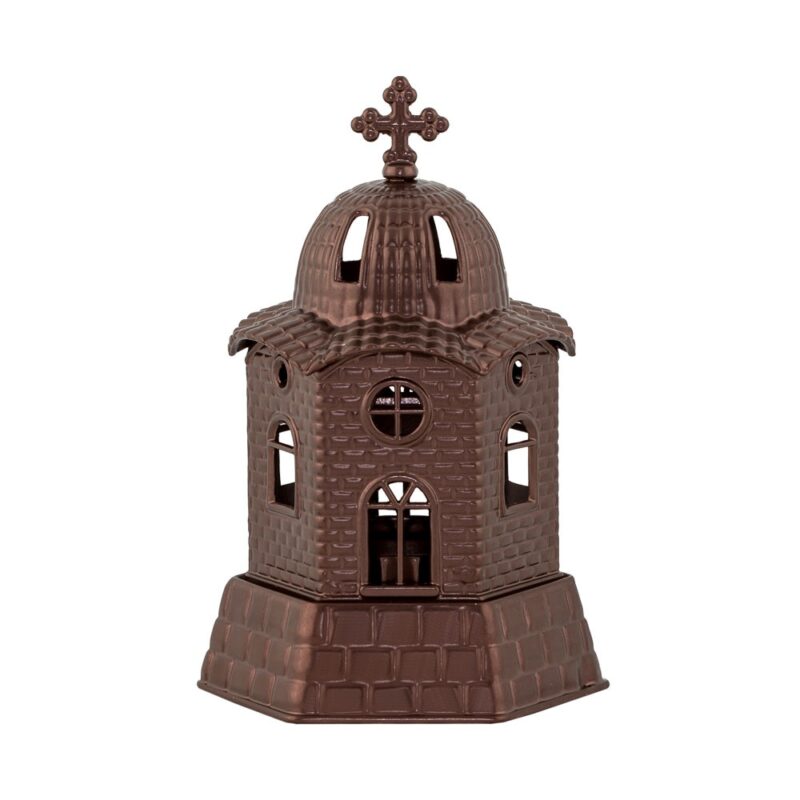 Candela antimoniu bisericuta 17cm - cupru