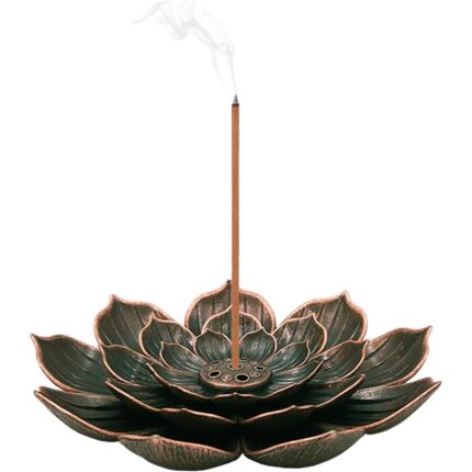 Suport de tamaie Lotus, Cozevdnt, metal, 5 gauri, detasabil, pentru diverse tipuri de tamaie