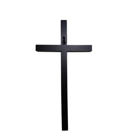 Cruce de perete din lemn negru, decorativa, 13x25.5cm