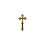 Crucedin lemn cu litografie aurie19cm
