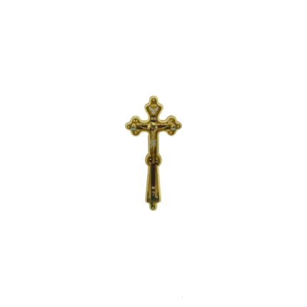 Crucedin lemn cu litografie aurie19cm