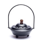 Cadelnita Yogi & Yogini Naturals, suport pentru tamaie, design elegant, fier, negru