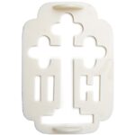 Tipar Cruce dreptunghiular din plastic, II H, pentru ornat coliva, dimensiuni 20/14 cm