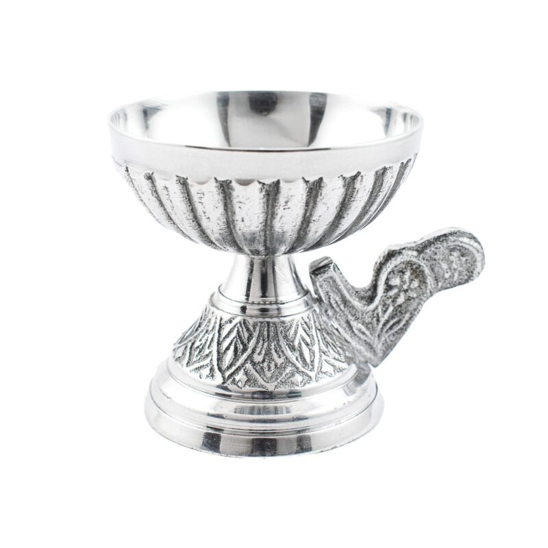 Catuie pentru ars tamaie, Createur, Argintiu, 8 cm