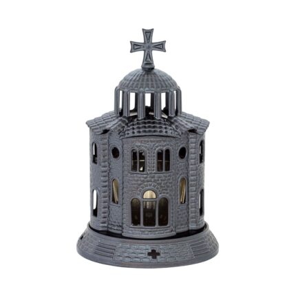 Candela antimoniu bisericuta 18cm - negru
