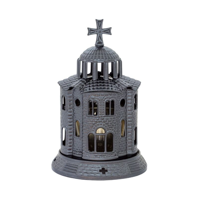 Candela antimoniu bisericuta 18cm - negru