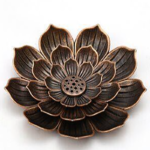 Tava pentru tamaiat, LLWL, aliaj, bronz antichizat, 8.3x1.6cm