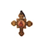Medalion masina Cruce cu Icoana Alina's Orthodox Store