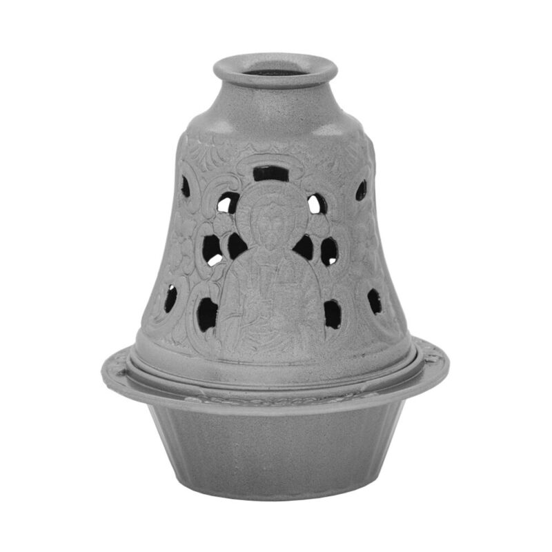 Candela antimoniu 13cm - argintiu