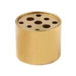 Suport tamaie LLWL, design cu noua orificii, cupru, auriu, 1.9x1.9cm