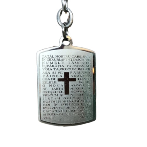Breloc inox Tatal nostru Alina's Orthodox Store