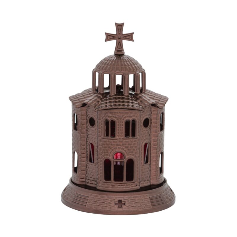 Candela antimoniu bisericuta 18cm - cupru