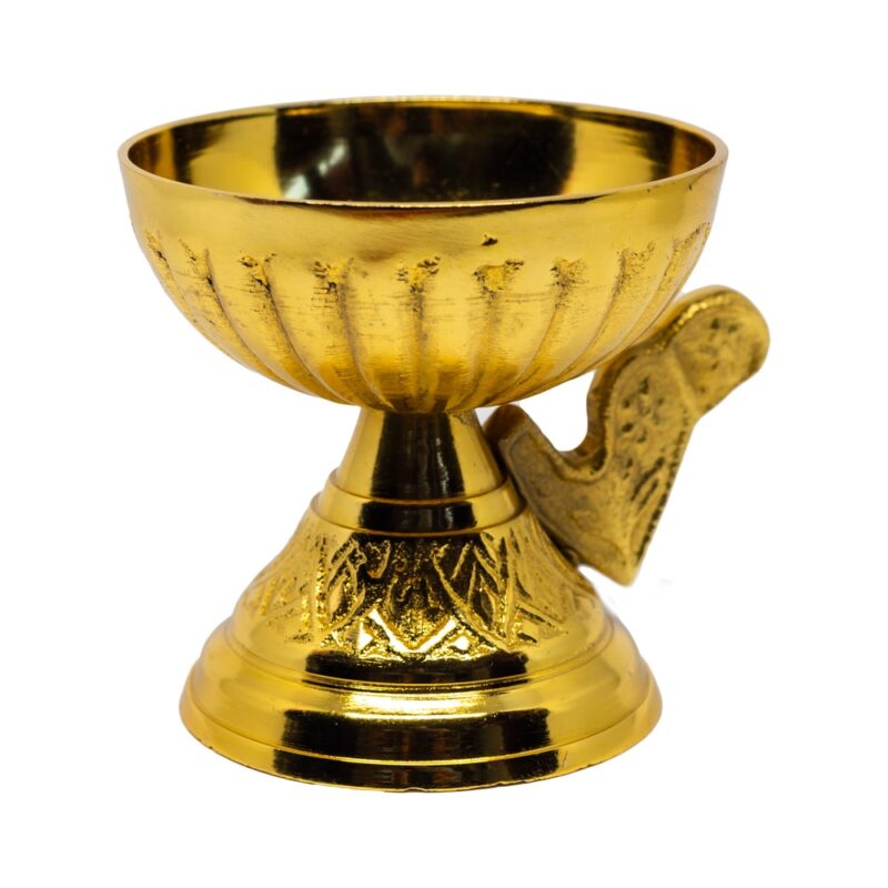 Catuie pentru ars tamaie, deschisa, Createur, Metal, 8 cm - Auriu