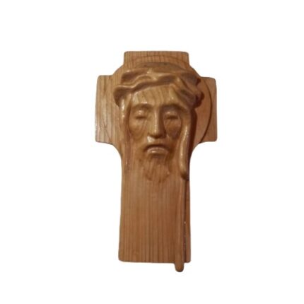 Cruce de perete sculptata, Lemn, 23x14x6 cm