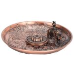 Suport de tamaie, Mmgoqqt, culoare bronz purpuriu, 10.8x1.8cm, 3.4x1cm, 3x2.8cm