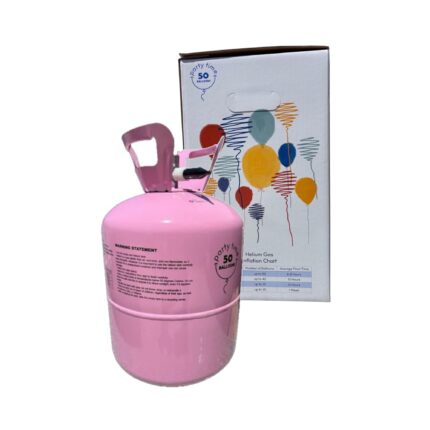Butelie cu heliu de unica folosinta pentru 50 baloane