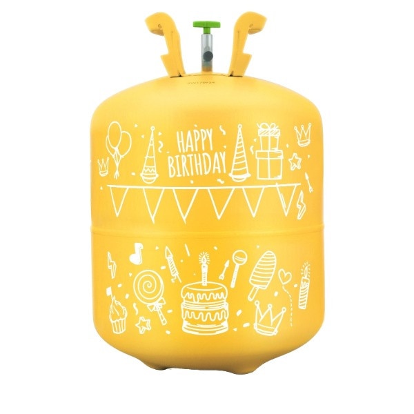 Set butelie cu heliu BALLON TIME idealSTORE, Capacitate 0,42 m3 cu reductor, Include 50 baloane colorate, 60 m panglica decorativa, ambalaje colorate